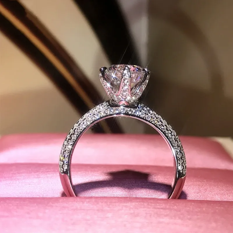 Женское Двухрядное кольцо из серебра 100% пробы с фианитом|wedding band ring|band ringbrand ring |