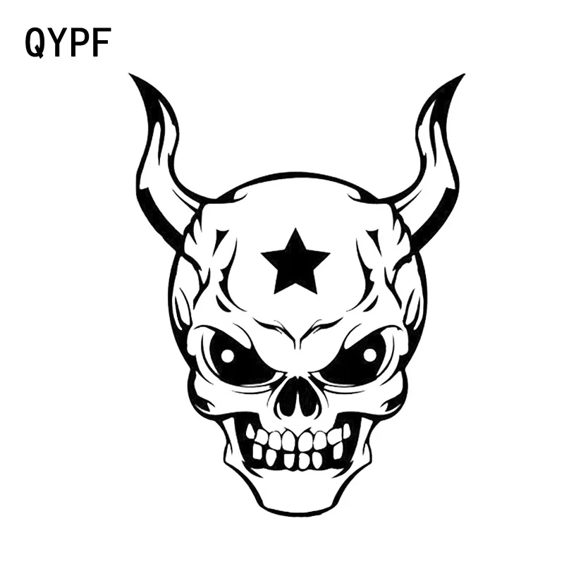 QYPF 11 9*15 6 см интересный дьявол и череп декоративный автомобильный стикер винил
