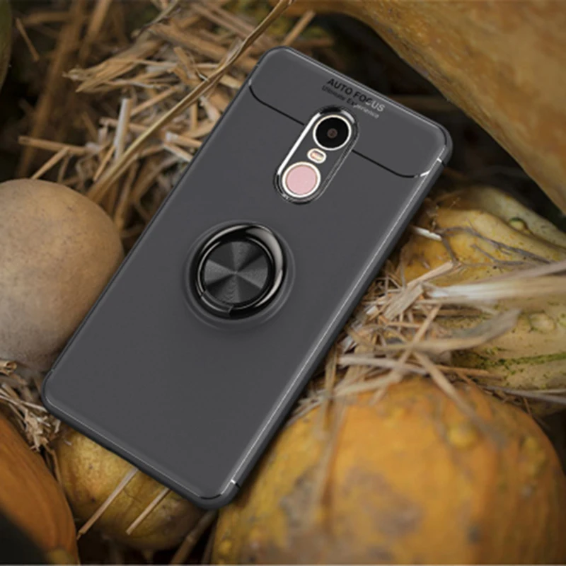 Phone Case For Redmi 7 Rotate Ring Magnetic Car Adsorption Stand Holder Cover note Mi A2 Lite MI8 Silicon |