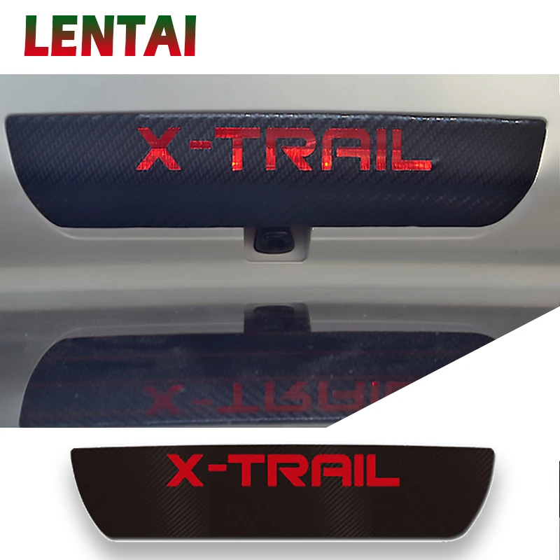 

LENTAI High Brake Light Auto Accessories Black Carbon Fiber Stickers Protective Decoration Decal Car Styling For Nissan X-TRAIL