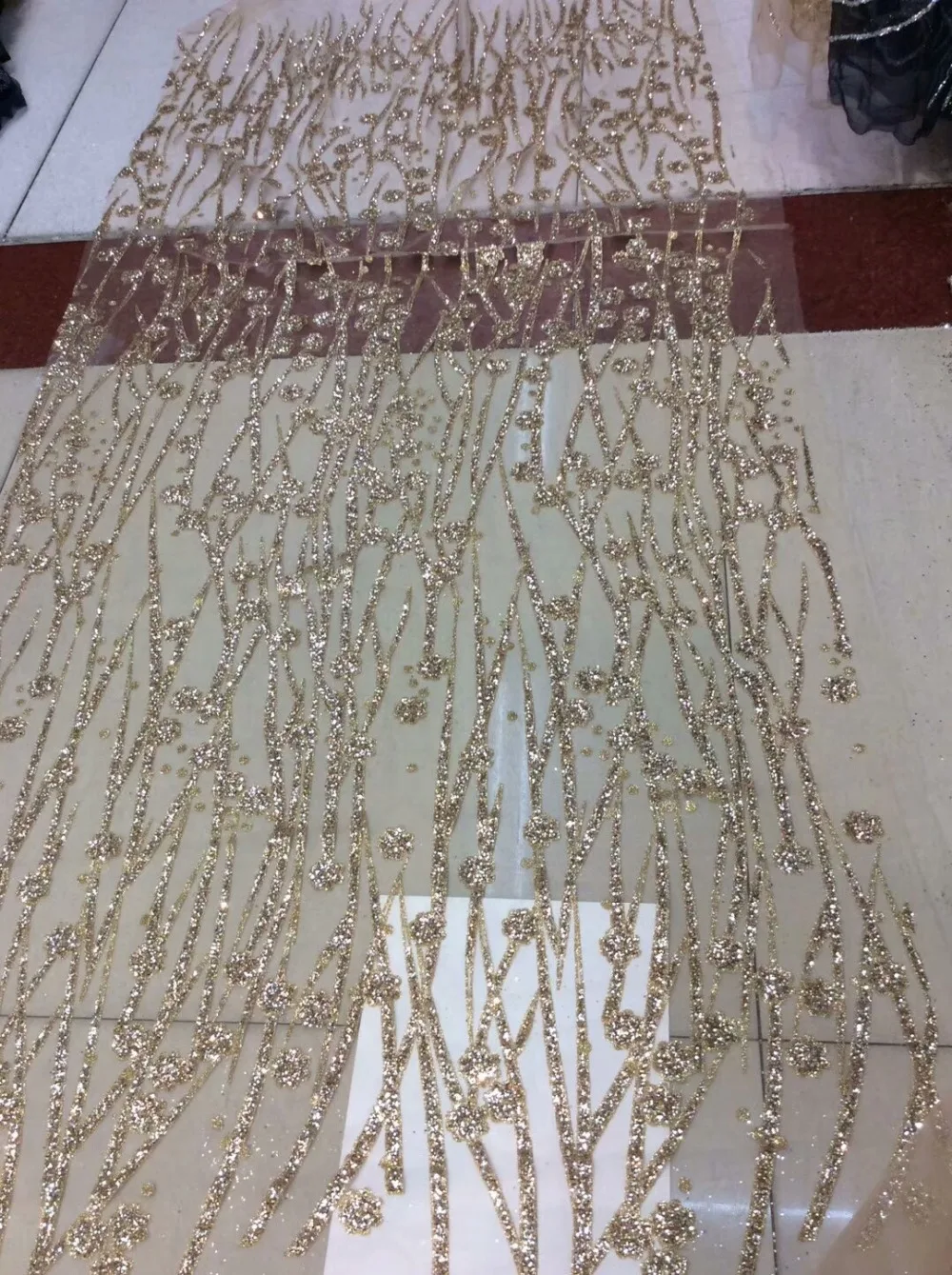 

5 yards of African lace MYHL1368 high-end wedding fabrics Nigeria hot products factory direct sales you can customize any patter