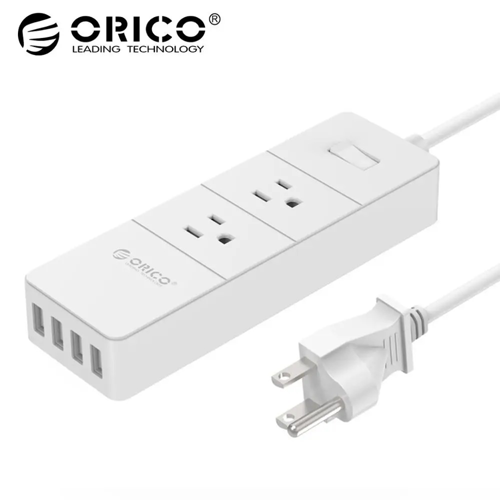 IPC-2A4U White ORICO 4 USB розетка с 3AC 2AC розетка US переходник-стабилизатор напряжения розетка Умная Электронная полоса Макс 1250 Вт - Цвет: IPC-2A4U White