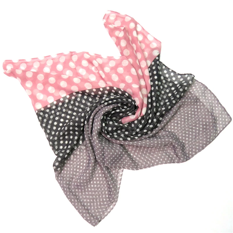 Шарф Для женщин Лето 2017 г. российской моды горошек Лоскутное Платки Femme платок