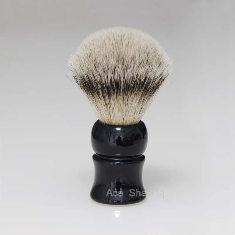Silvertip BadgerHair Silvertip/тончайший/черный/смешанный Барсук Парикмахерская бритвенная щетка для бороды черная ручка из смолы - Цвет: Silvertip BadgerHair