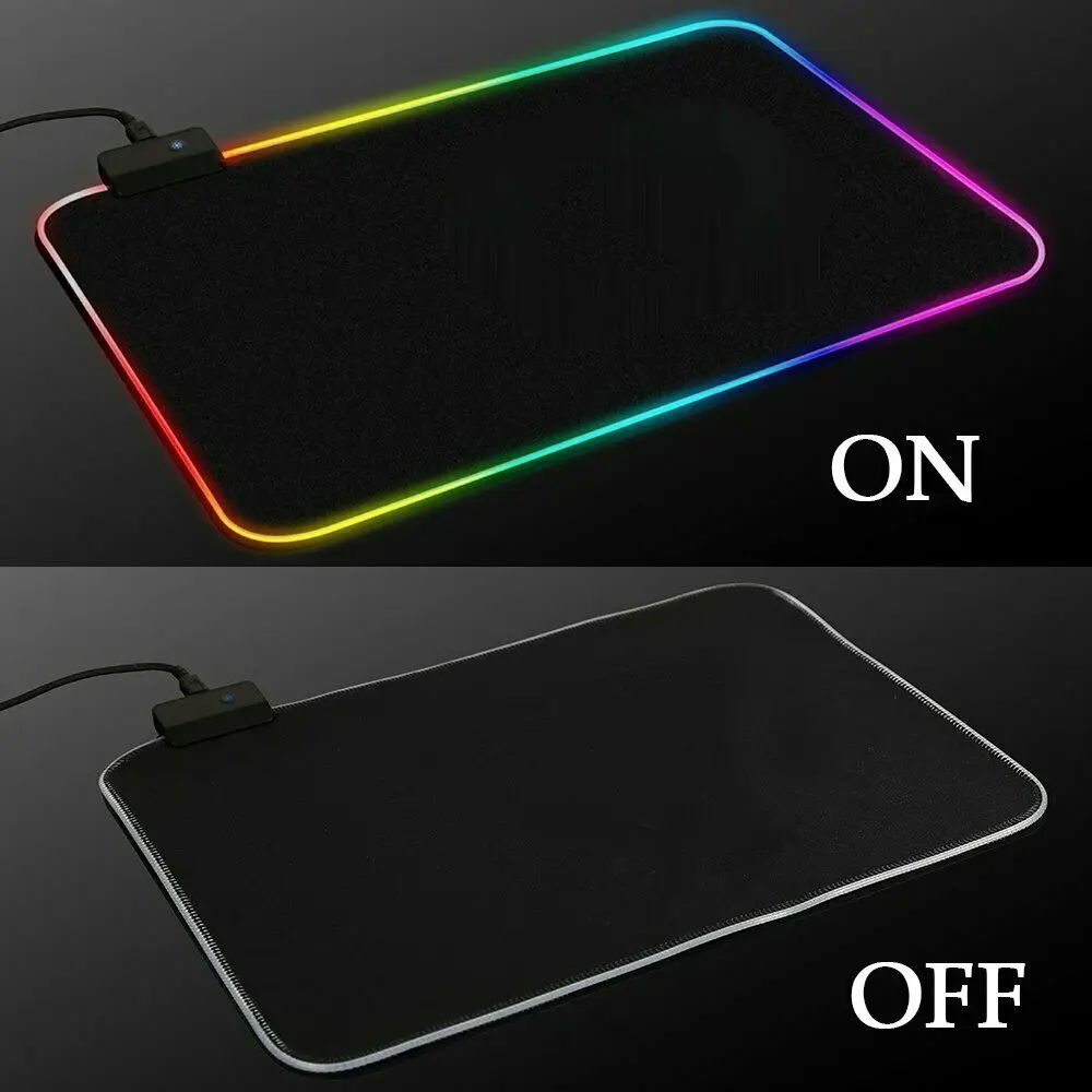 Большой игровой коврик для мыши RGB USB светодиодный светящийся геймерский коврик для мыши Коврик для мыши 14 режимов освещения для ПК компьютера ноутбука