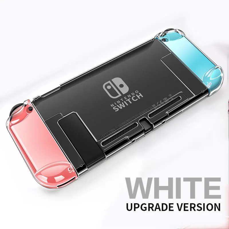 Съемный кристально прозрачный чехол для ПК для nintendo kingd Switch NS NX чехол s Жесткий прозрачный чехол для задней крышки оболочка ультра тонкая сумка - Цвет: White