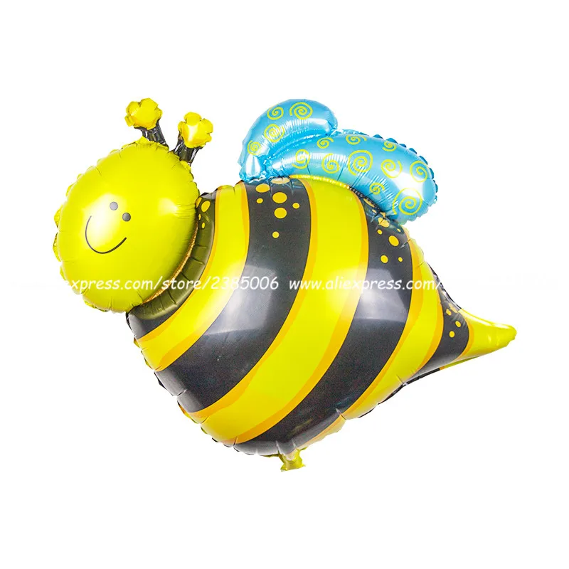 bee 1 шт. мини воздушные шары из фольги в виде головы животного Дети День рождения тема джунгли вечерние океан рыбные шары надувные игрушки детский душ Единорог Вечерние - Цвет: bee