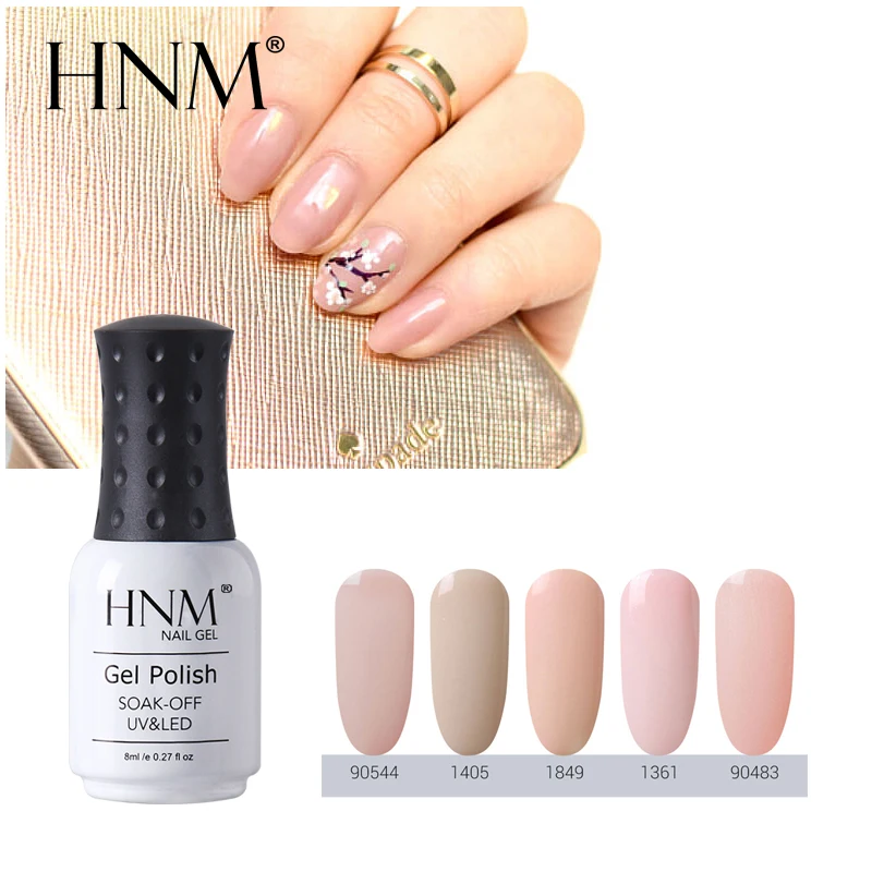 Светильник Цветной Гель лак для ногтей HNM 8 мл УФ светодиодный Полупостоянный