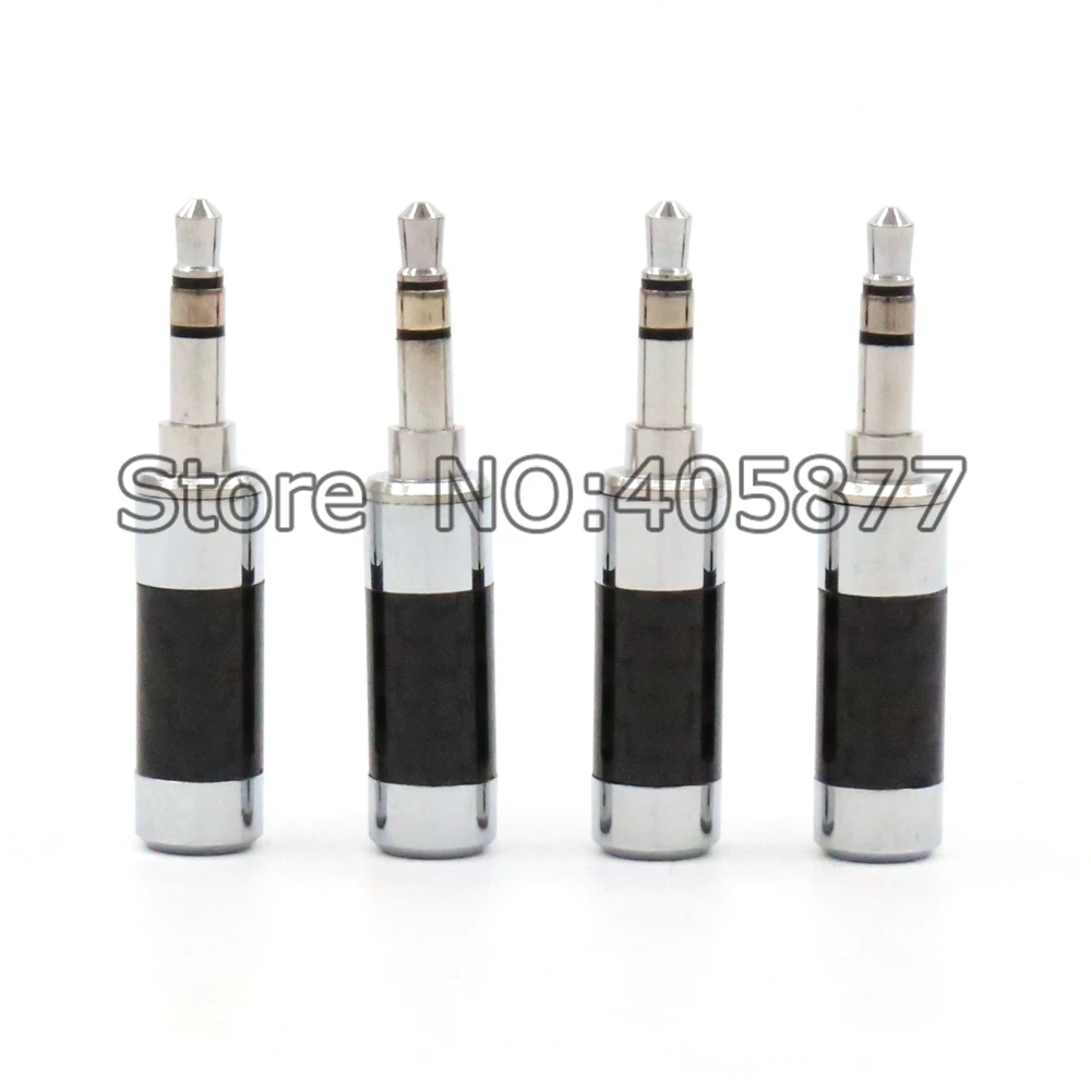 1 шт. углеродное волокно родиевое покрытие 3 5 мм Мужской стерео разъем адаптер для