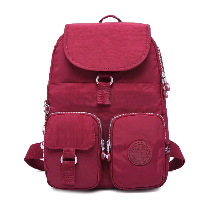 Dark Red TEGAOTE, школьный рюкзак для девочек-подростков, Mochila, женские рюкзаки, нейлон, водонепроницаемый, Повседневный, для ноутбука, рюкзак, женский, Sac A Dos - Цвет: Dark Red
