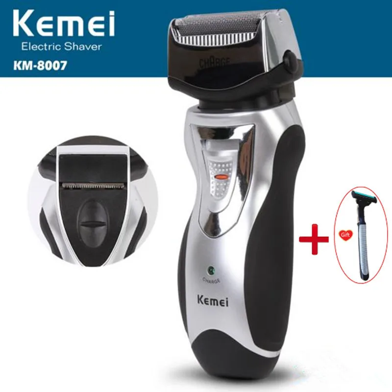 Kemei Перезаряжаемые станок для бритья электробритвы Уход за лицом Бритвы