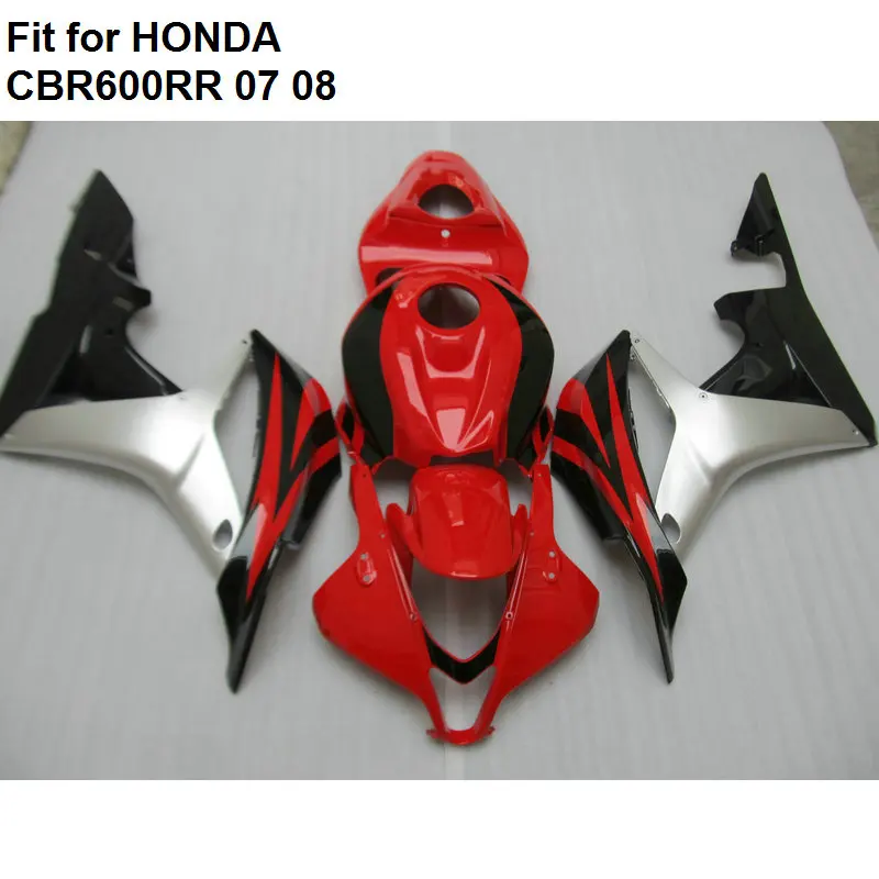 

Лидер продаж Обтекатели для Honda CBR 600RR 07 08 винно-Красный Серебряный комплект обтекателей CBR600RR 2007 2008 HZ02