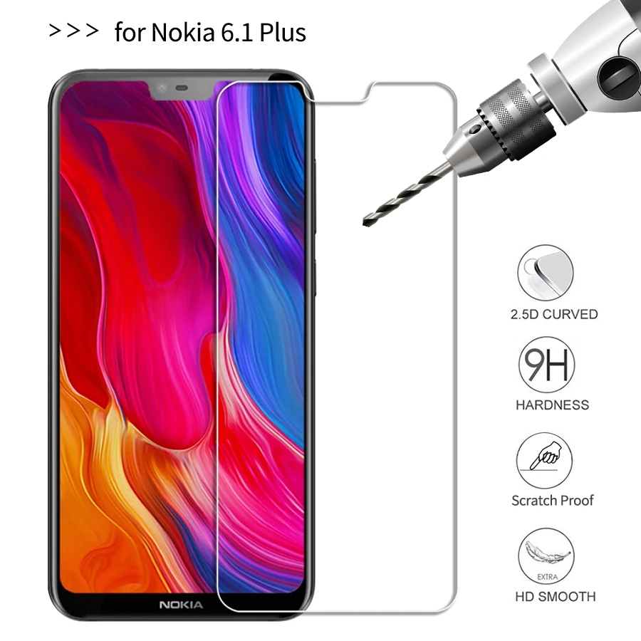 Wangcangli 2.5D Закаленное стекло для Nokia 6 1 plus мобильный телефон защитная пленка 9 H