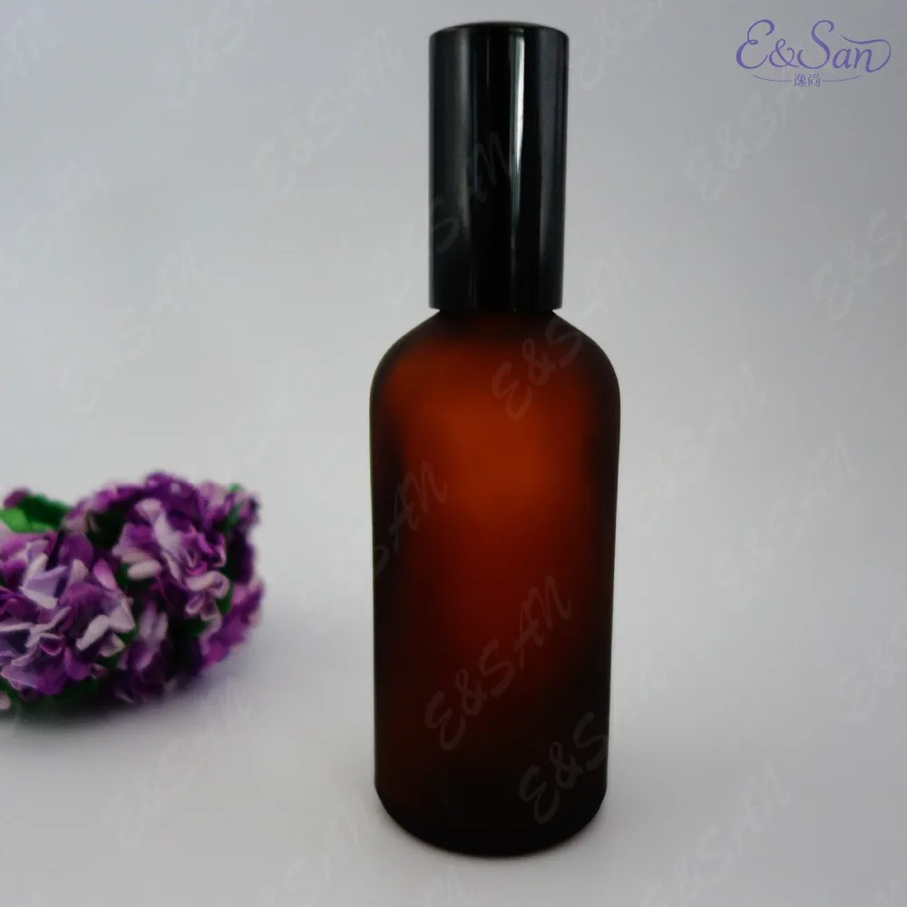 VP08M-100ML большой коричневый цвет круглая глазурь флакон для духов стеклянная