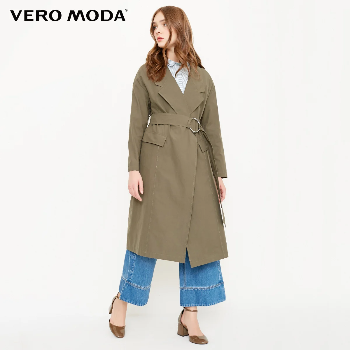 Vero Moda OL стиль с короткими рукавами чистый Женский штормовка пальто | 318121501