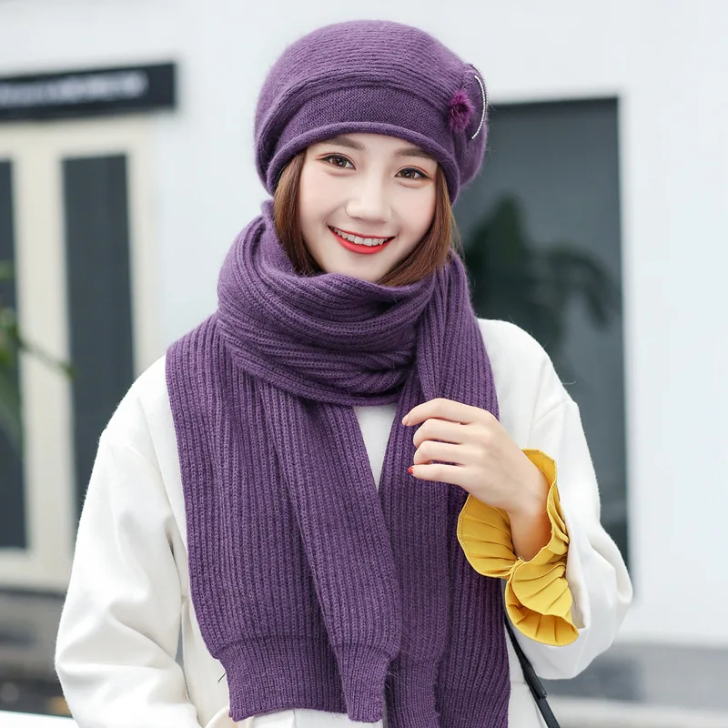 CHESSIECA жемчуг газетчик кепки женская зимняя обувь Кролик Мех животных шапка шарф