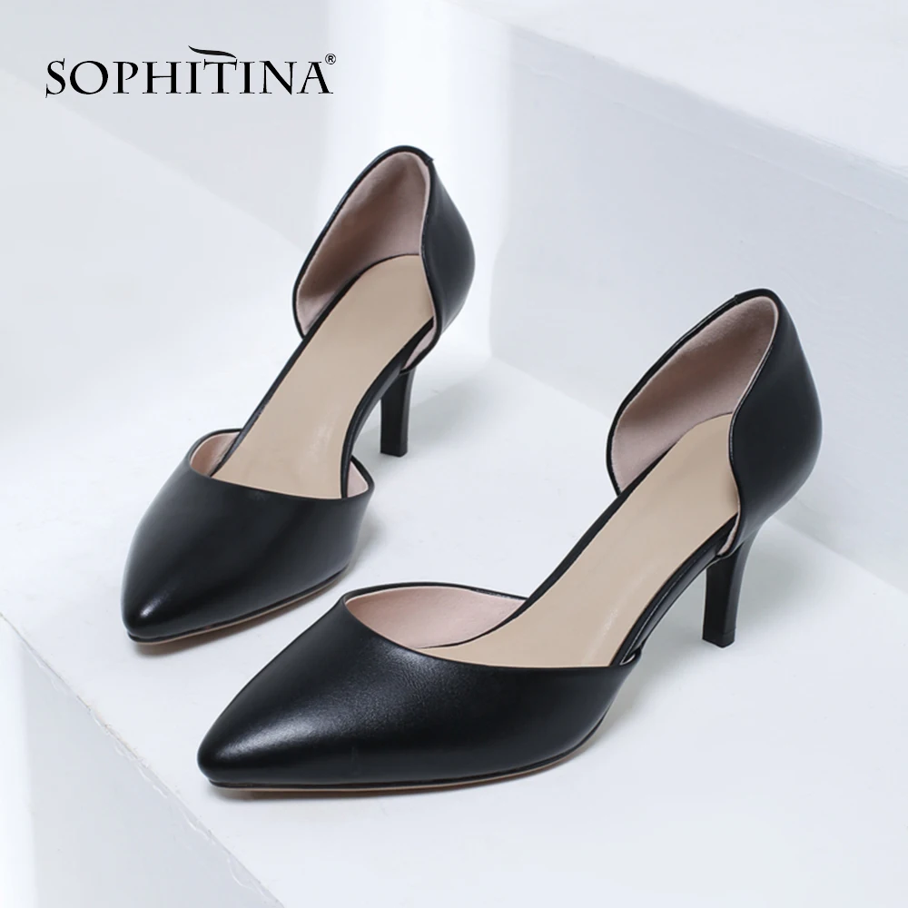 SOPHITINA/Новые Модные женские босоножки из натуральной кожи без застежки