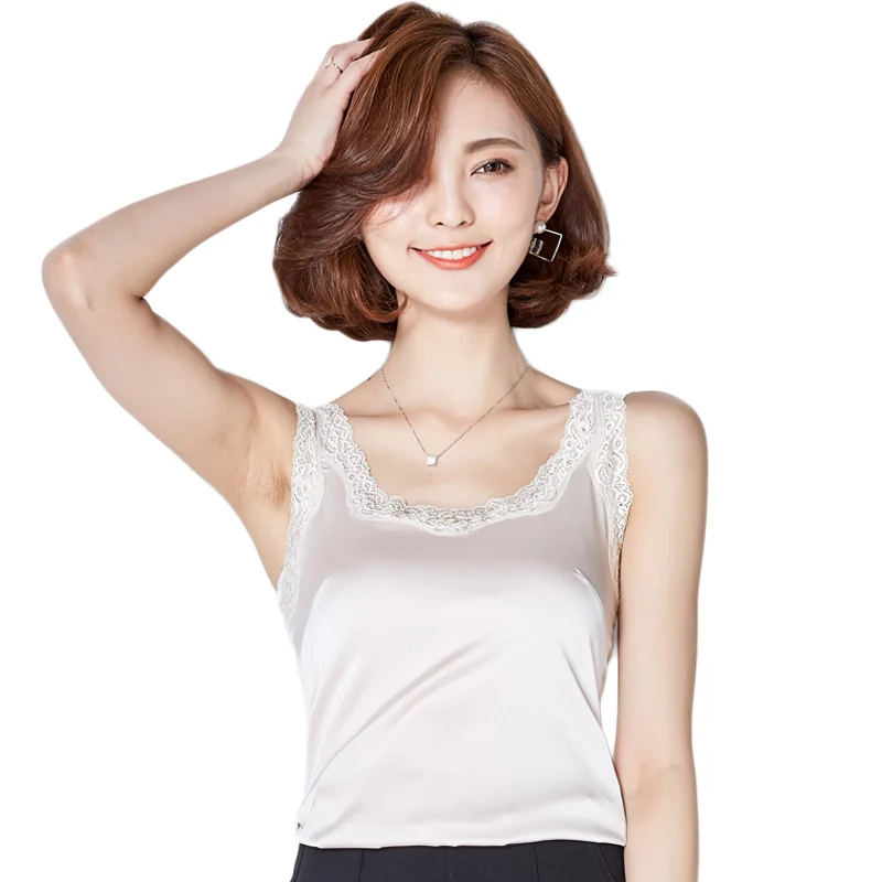 Женские сексуальные сплошные кружевные лоскутные Топы на бретельках шелковые