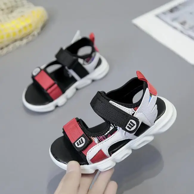 Сандалии для мальчиков Новинка лета 2019 детские модные сандалии с подбором цветов