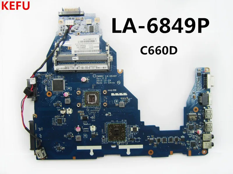 Kefu LA 6849P K000128540 для Toshiba C660 C660D материнская плата полный тест|Материнские платы| |