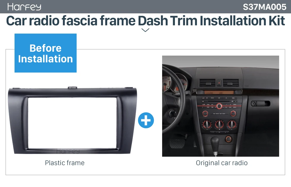 Harfey автомобилей Радио Фризовая Панель для Mazda 3/Axela 2DIN отделкой Установка Dashboard комплект тире dvd-плеер установлен каркас