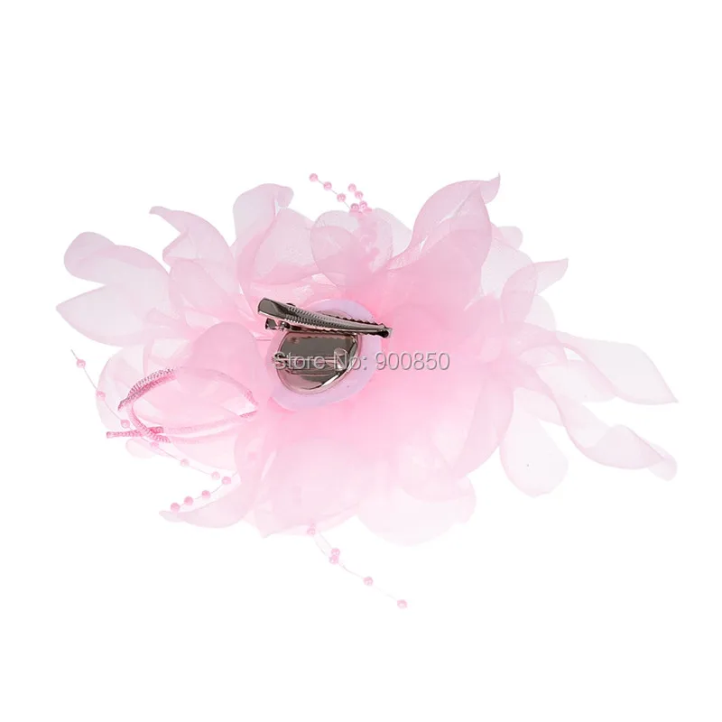 Женская заколка для волос сделай сам летняя Свадебная с большим цветком 5 4 см |