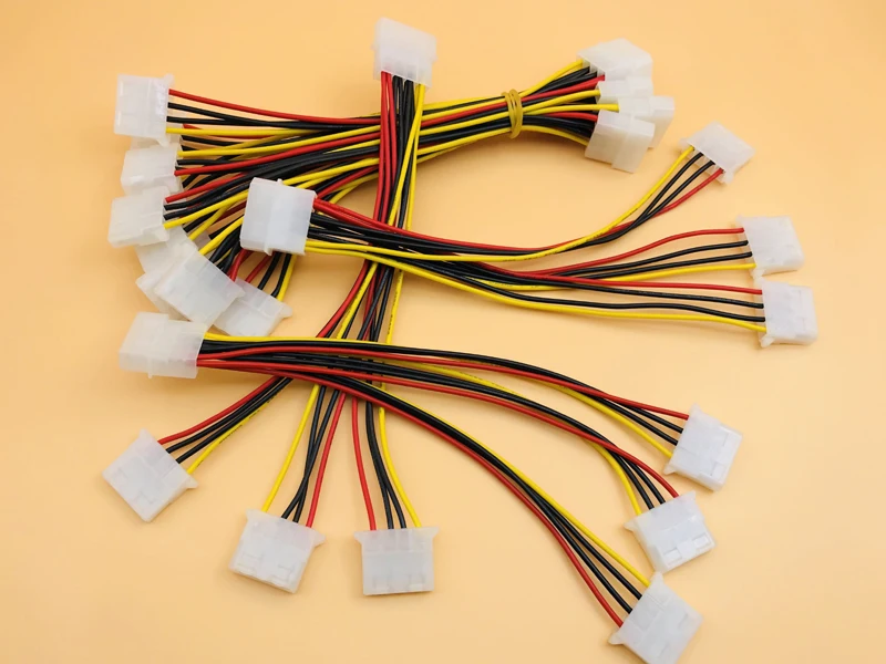5 шт. 4Pin IDE силовые кабели Molex Male to 3 Женский блок питания сплиттер адаптер кабель
