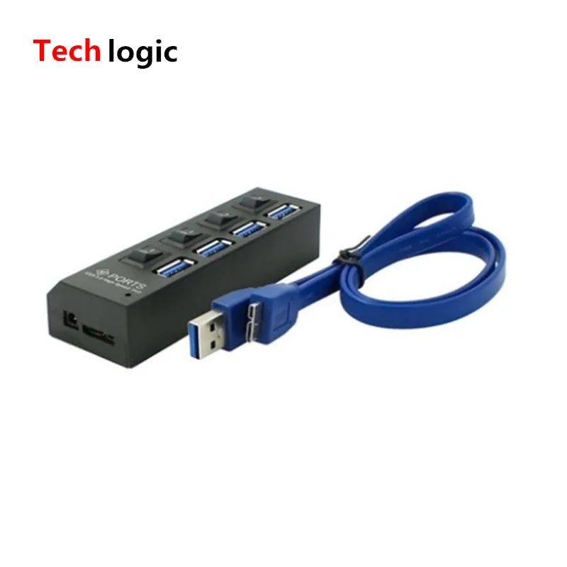 4 порта мини USB 3 0 концентратор с Separete переключатель портативный микро Супер