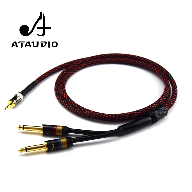 Кабель ATAUDIO Hifi из чистой меди 3 5 мм на двойной 6 высокопроизводительный кабель aux 35
