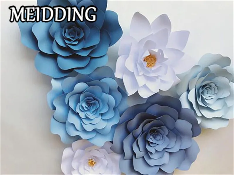 MEIDDING-2pcs diy бумажный цветочный фон, свадебный фон, 20 см бумажные цветы Детский День Рождения Вечеринка Настенный декор