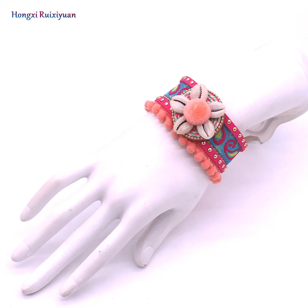 Модный браслет в богемном стиле женские браслеты с ракушками и цветами