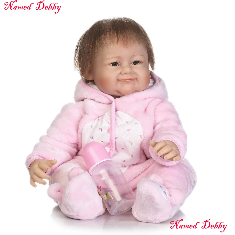 Кукла реборн Детская Мягкая силиконовая 22 дюйма 55 см|reborn baby doll|silicone reborn dollsreborn girl