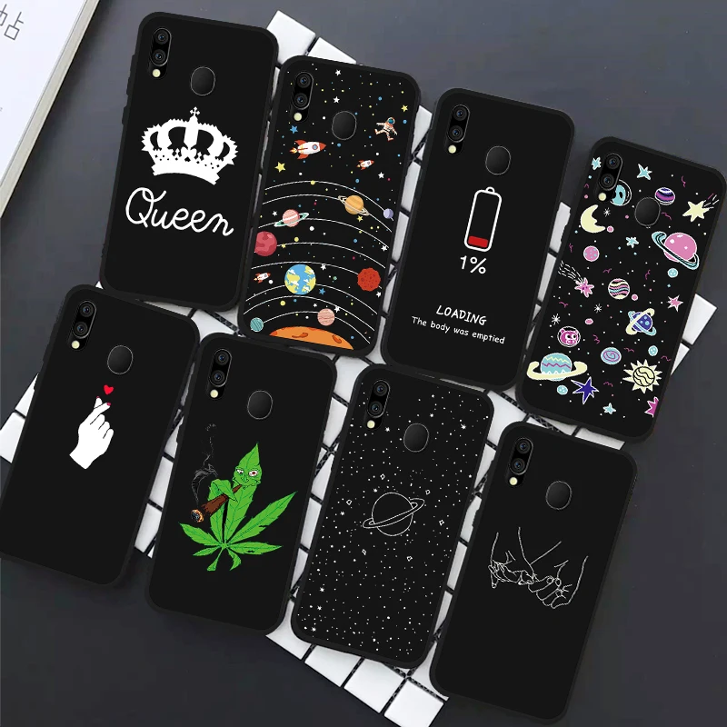 Мягкий силиконовый чехол из ТПУ для Samsung Galaxy M40 M10 M20 M30 с растительным узором A70 A60 A50