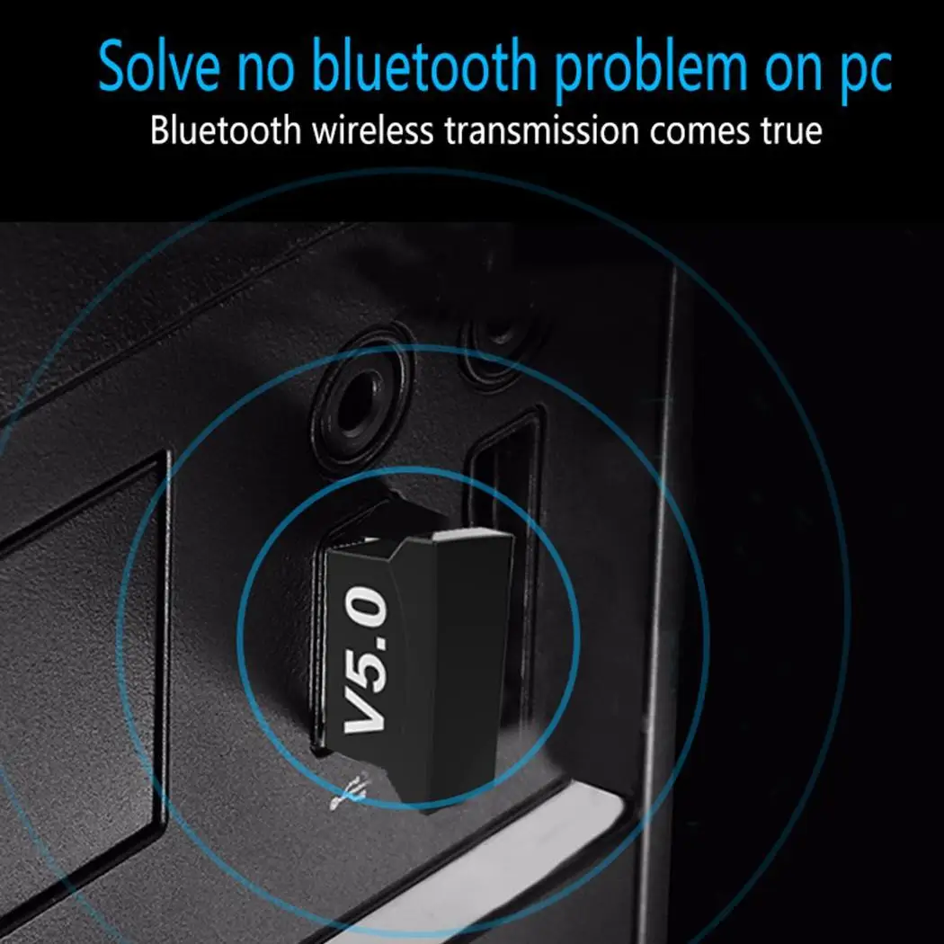 Bluetooth адаптер 5 0 без водителя аудио приемник Plug and Play для USB 10 (Мбит/с) настольный (м)