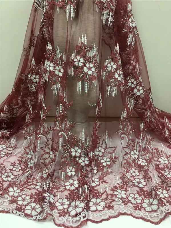 Высокое качество 5 ярдов/шт. 6 цветов нигерийское французское Тюлевое кружево