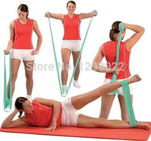 Yellow TPR Stretch resistance Band by Yoga Pilates Resistance Power Training for wholesale | Спорт и развлечения