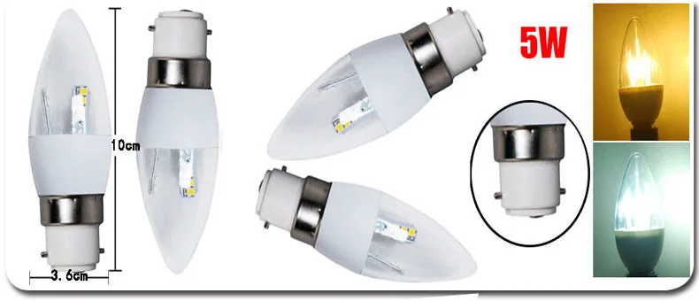 6 шт./лот светодиодный лампы E14 E12 B15 E27 B22 SMD2835 110 V-220 V светодиодный Свеча светильник 3 Вт 5 Вт 8 Вт Светодиодный Люстра белый/теплый белый светодиодный светильник