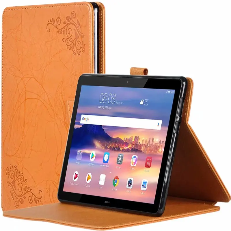 Чехол для Huawei MediaPad T5 10 кожаный чехол с цветочным принтом Mediapad 1 'ɺGS2-W09/L09/L03/W19