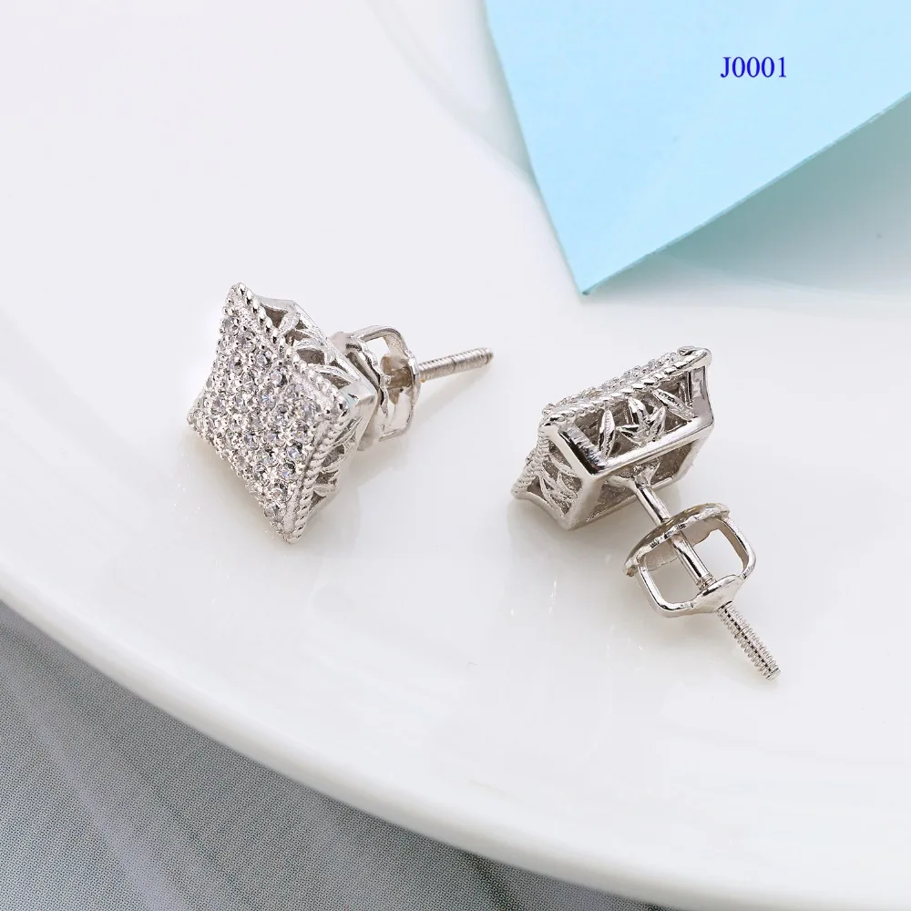 VANAXIN Earrings for Women 2020 Sterling Silver Jewelry Rose Gold White Yellow Stud Earring Micro Paved Kite Iced Out Studs Girl | Украшения