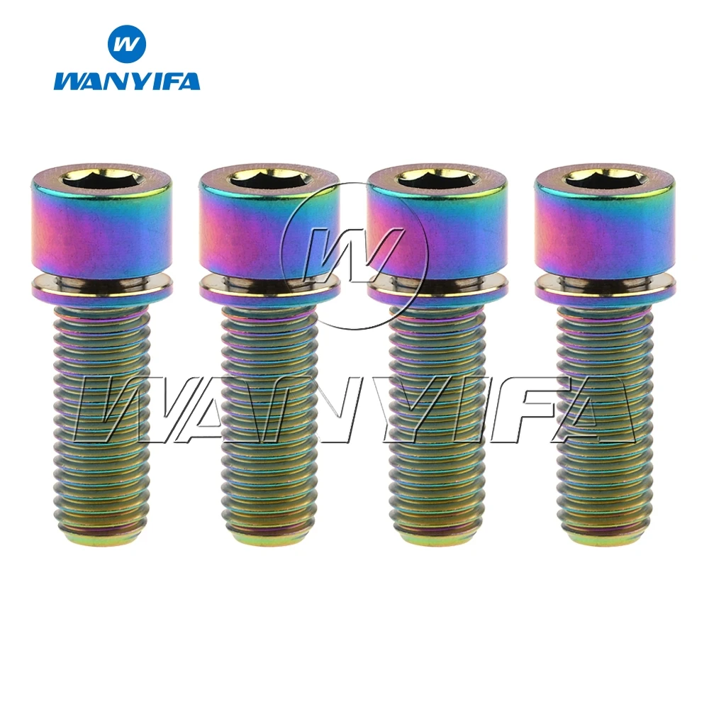 Титановый &quotWanyifa&quot Болт M7x20mm с шайбами для велосипеда велосипедный вынос руля к