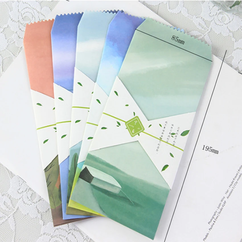 100 шт./лот винтажная градиентная бумага конверт Подарочная Обложка забавная