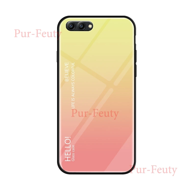 style 04 Чехол для huawei honor View 10 BKL L09, модный, твердый, закаленное стекло, роскошная, градиентная, защитная задняя крышка для huawei honor v10 v9 - Цвет: style 04
