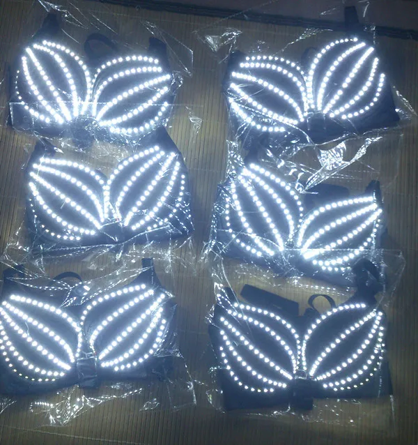 Женский светодиодный светильник световой бюстгальтер и штаны на бретельках