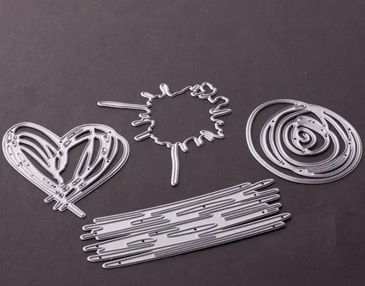 

4 шт./лот неправильный дизайн металлическая штамповка для скрапбукинга DIY Скрапбукинг фото альбом тиснение бумажные карты ремесла Diecuts