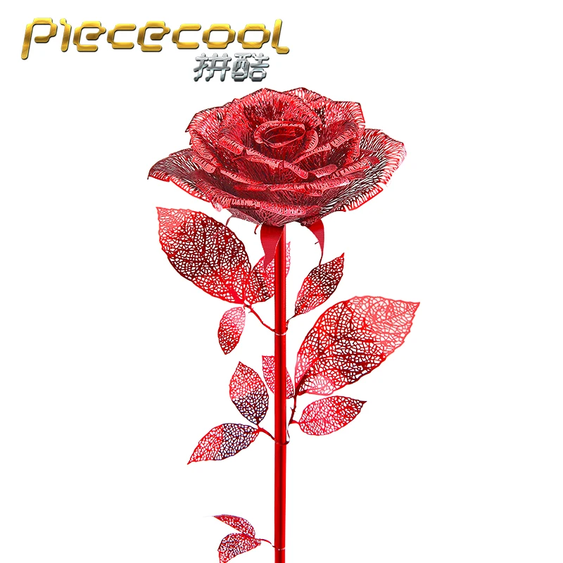 Металлическая 3D-головоломка Piececool сделай сам красная синяя золотая