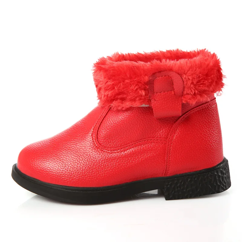 Осенне зимние повседневные ботинки из искусственной кожи детская обувь на