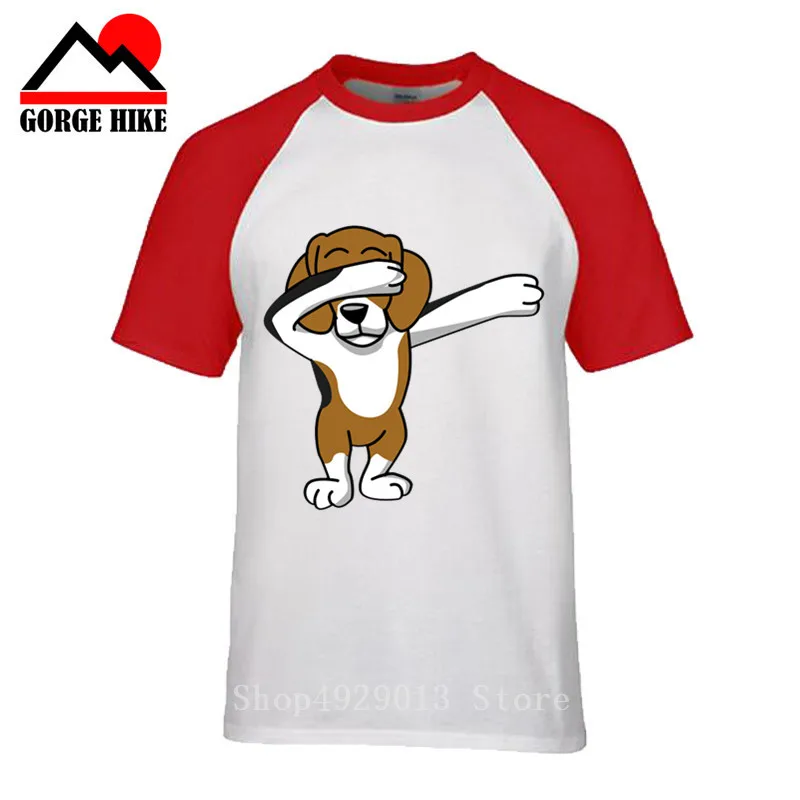 Футболка с коротким рукавом Lovely Dabbing Beagle Dance Funny Dog модная мужская футболка вырезом
