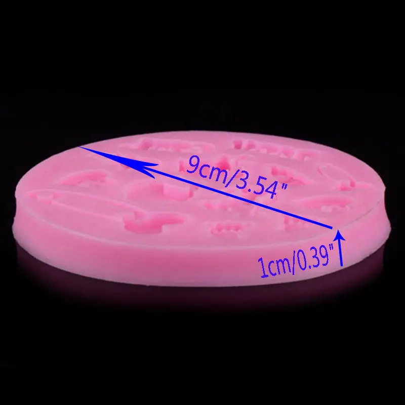 3D Силиконовые Baby Shower вечерние Fondant (сахарная) пресс-формы для тортов силиконовая