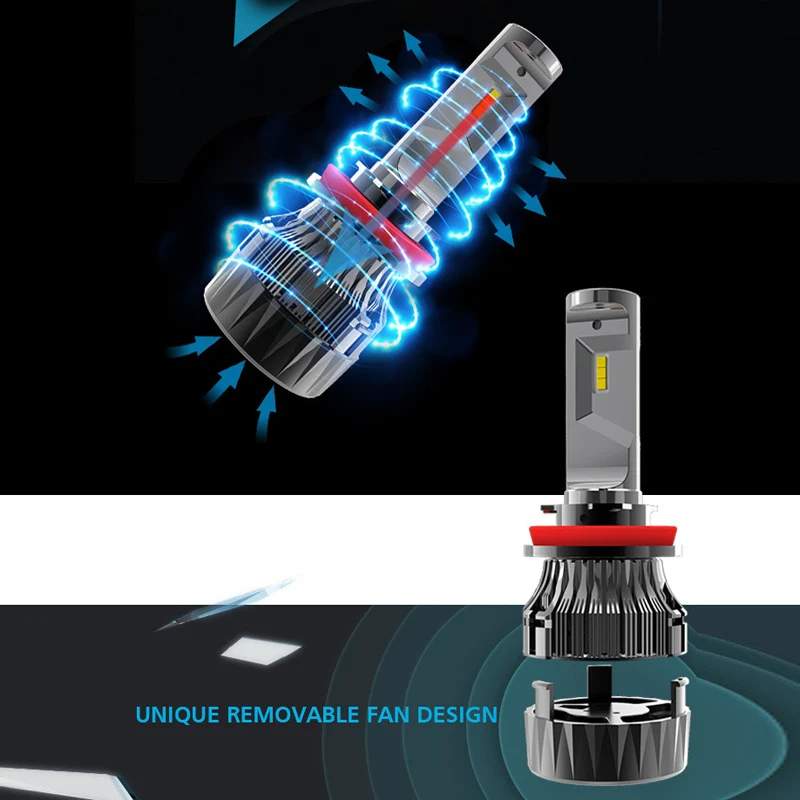 Мини-светодиод машины фар H1 H3 H7 H8 H9 H10 H11 H16 880 881 9005 9006 H4 светодиодный автомобилей лампочки лампы CSP светодиодный чип 10000lm 6500 к 60 Вт