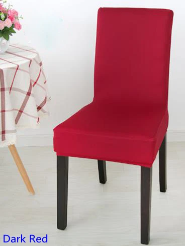 Темно-красный чехол на стул из спандекса и лайкры подходит для квадратных спинок
